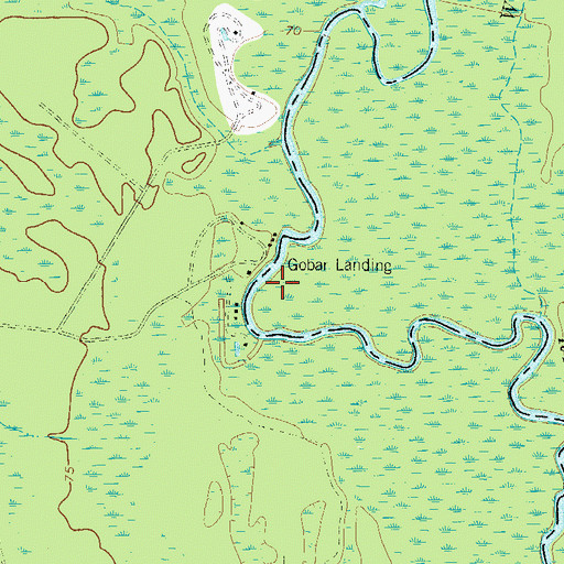 Topographic Map of Gobar Landing, GA