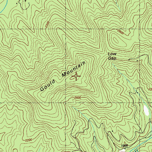 Topographic Map of Gould Mountain, GA