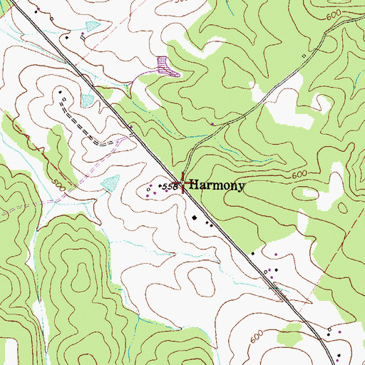 Topographic Map of Harmony, GA