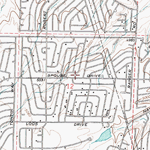 Topographic Map of Prescott Valley, AZ
