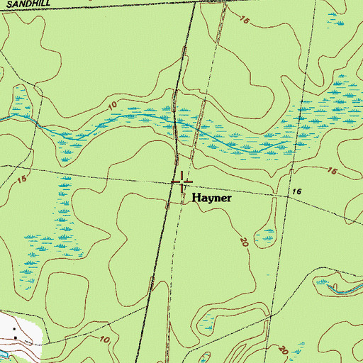Topographic Map of Hayner, GA