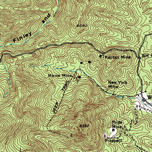 Topographic Map of Pride Mine, AZ