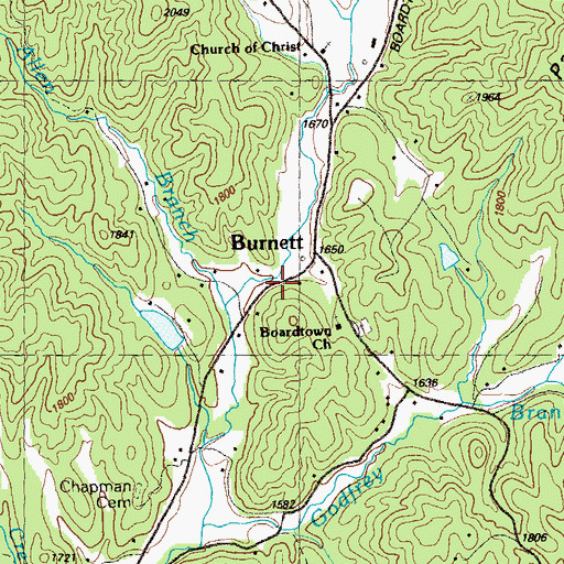 Topographic Map of Higdon Mill (historical), GA