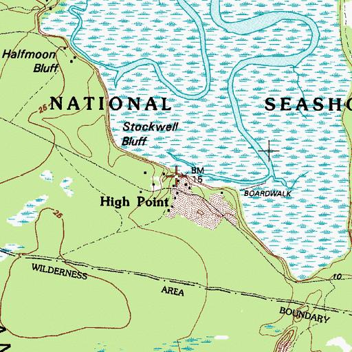 Topographic Map of High Point, GA