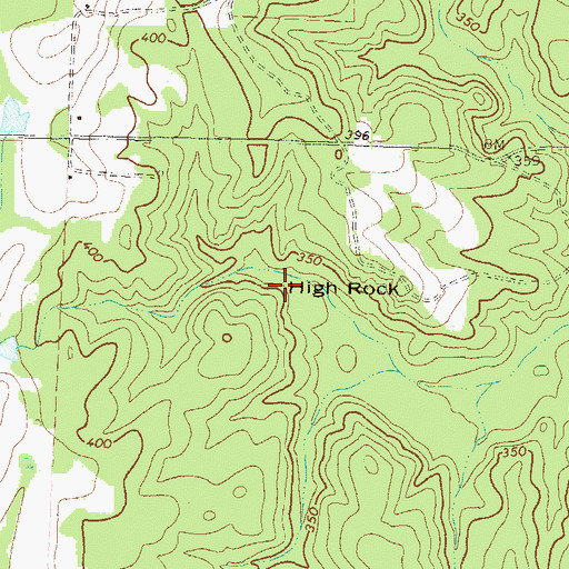 Topographic Map of High Rock, GA