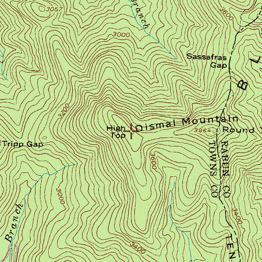 Topographic Map of High Top, GA