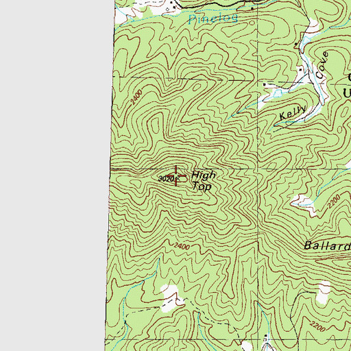 Topographic Map of High Top, GA