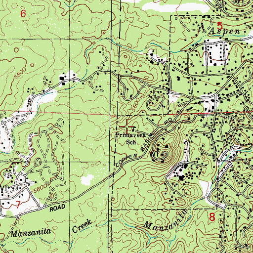 Topographic Map of Primavera School, AZ