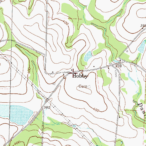Topographic Map of Hobby, GA