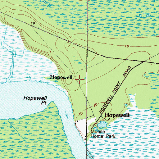 Topographic Map of Hopewell, GA