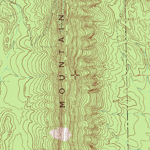 Topographic Map of Horn Mountain, GA