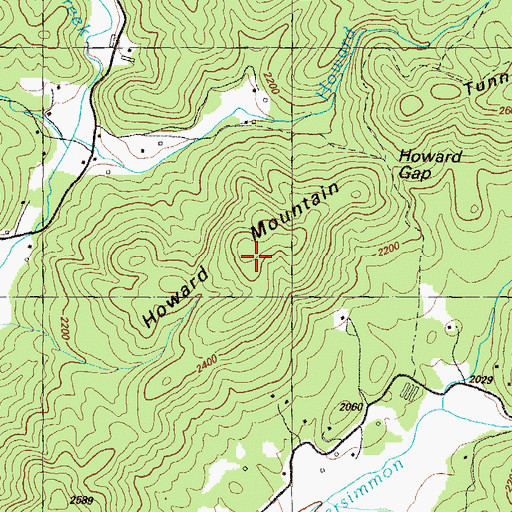 Topographic Map of Howard Mountain, GA