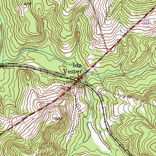 Topographic Map of Ida Vesper, GA