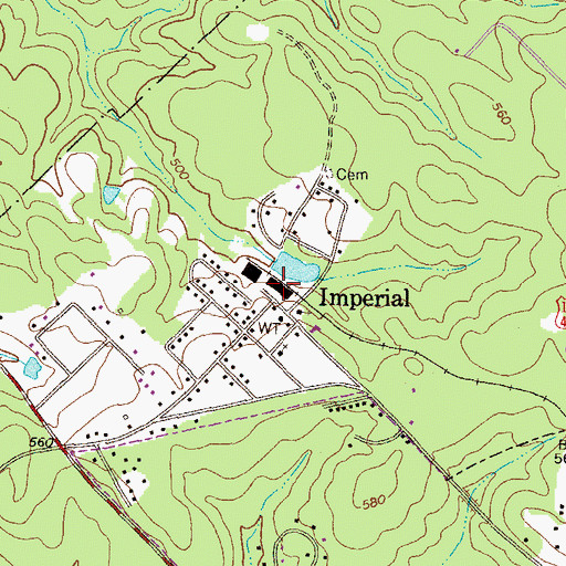 Topographic Map of Imperial, GA