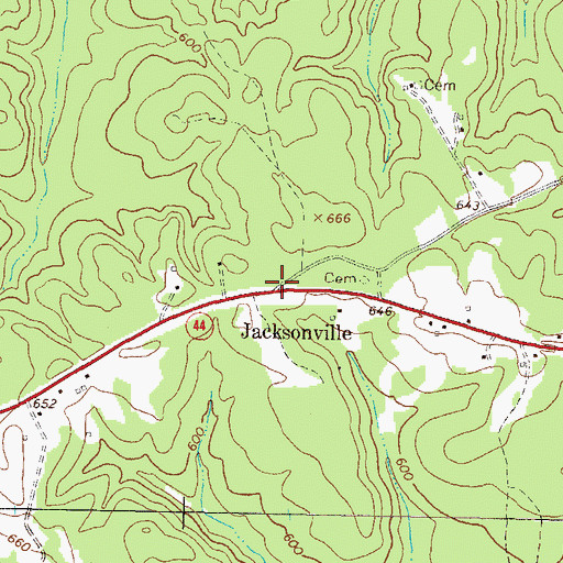 Topographic Map of Jacksonville, GA