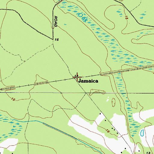 Topographic Map of Jamaica, GA