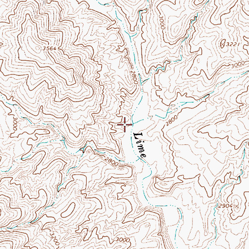 Topographic Map of Professor Creek, AZ