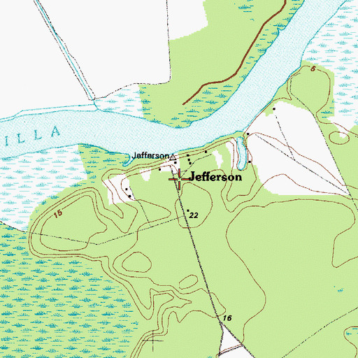 Topographic Map of Jefferson, GA