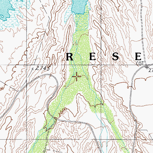 Topographic Map of Cottonwood Canyon, AZ