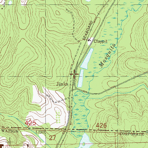 Topographic Map of Jinks, GA