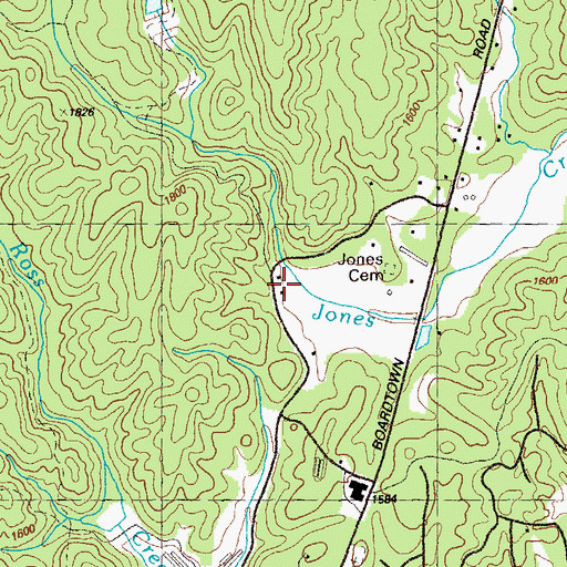 Topographic Map of Jones Mill (historical), GA