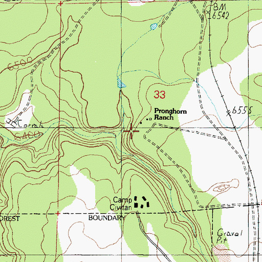 Topographic Map of Pronghorn Ranch, AZ