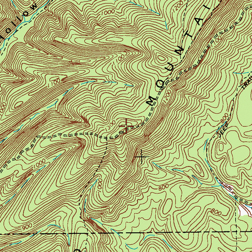 Topographic Map of Kincaid Mountain, GA