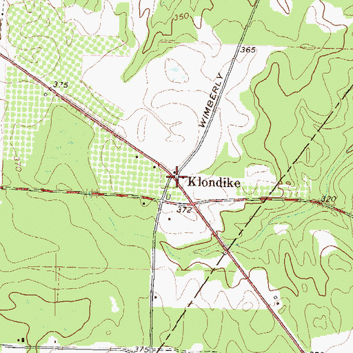 Topographic Map of Klondike, GA