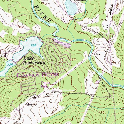 Topographic Map of Lakeview Estates, GA