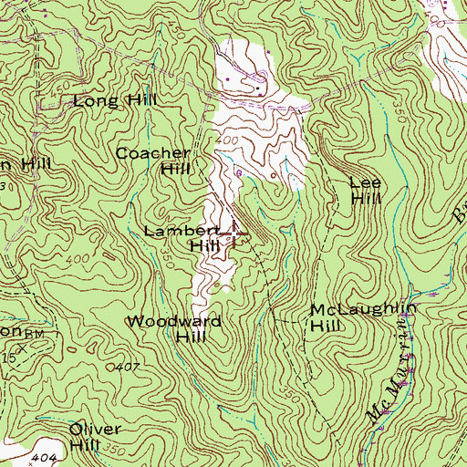 Topographic Map of Lambert Hill, GA