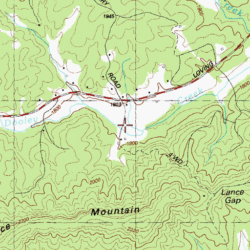 Topographic Map of Lance Mill, GA