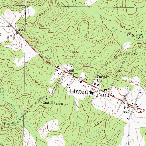 Topographic Map of Linton, GA