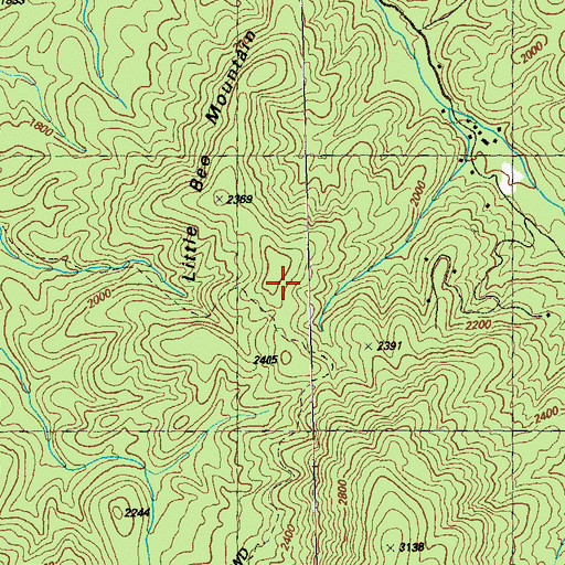 Topographic Map of Little Bee Mountain, GA
