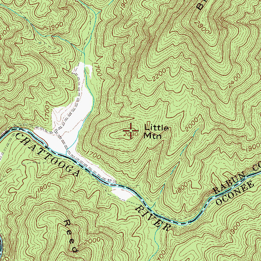 Topographic Map of Little Mountain, GA
