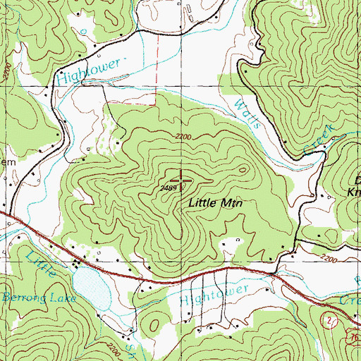 Topographic Map of Little Mountain, GA