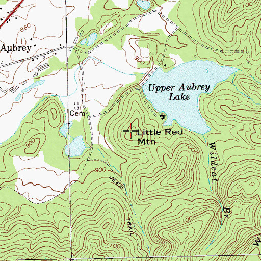 Topographic Map of Little Red Mountain, GA