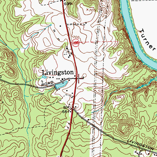 Topographic Map of Livingston, GA