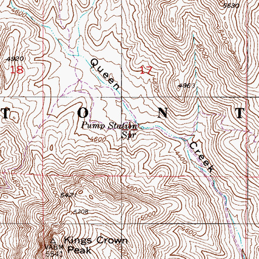 Topographic Map of Pump Station Spring, AZ
