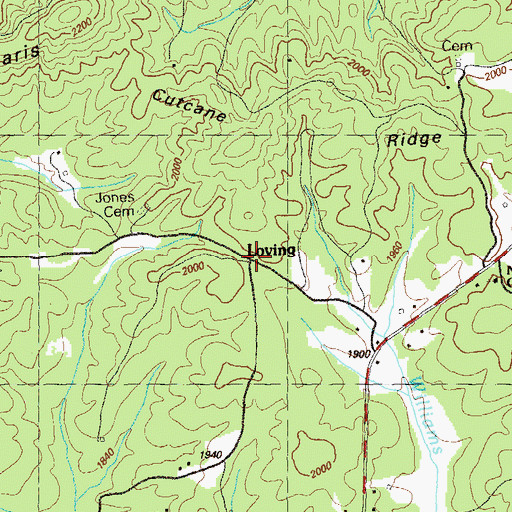 Topographic Map of Loving, GA