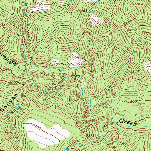 Topographic Map of Cottonwood Canyon, AZ