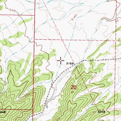 Topographic Map of Purcell Canyon, AZ