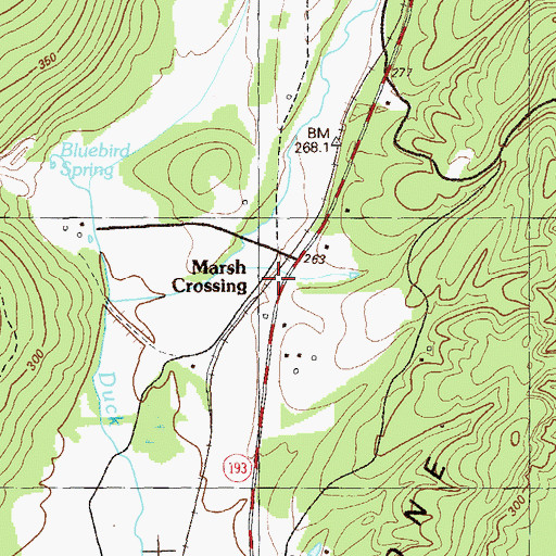 Topographic Map of Marsh Crossing, GA