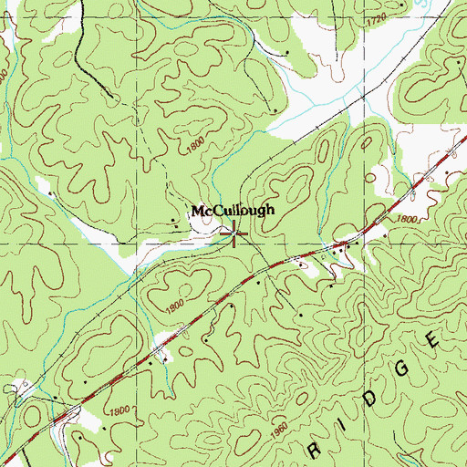 Topographic Map of McCullough, GA