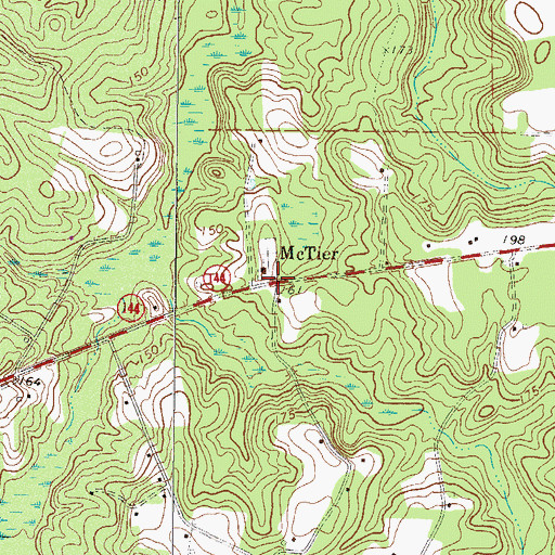Topographic Map of McTier, GA