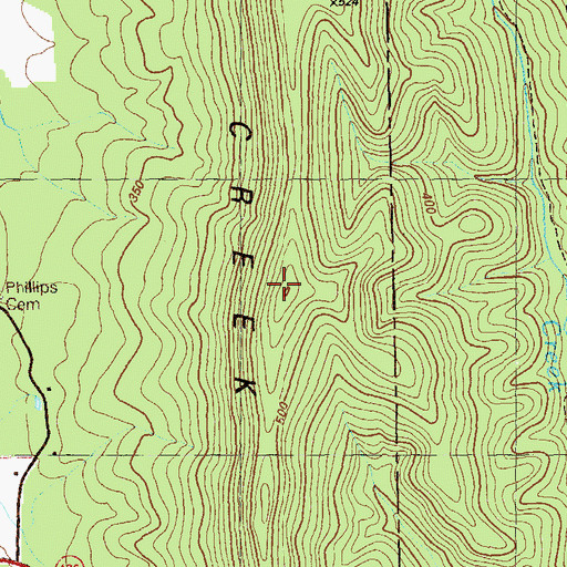 Topographic Map of Mill Creek Mountain, GA