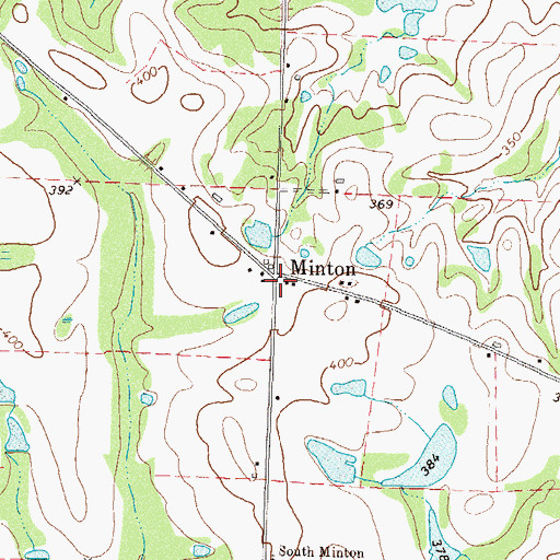 Topographic Map of Minton, GA
