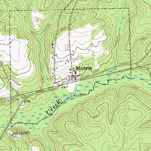 Topographic Map of Morris, GA