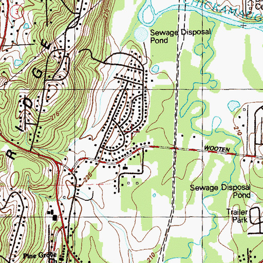Topographic Map of Morris Estates, GA