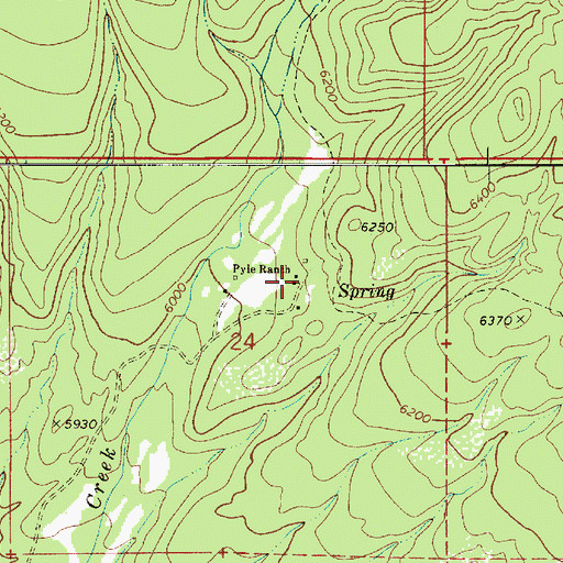 Topographic Map of Pyle Ranch, AZ
