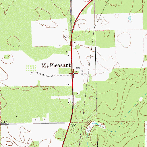 Topographic Map of Mount Pleasant, GA